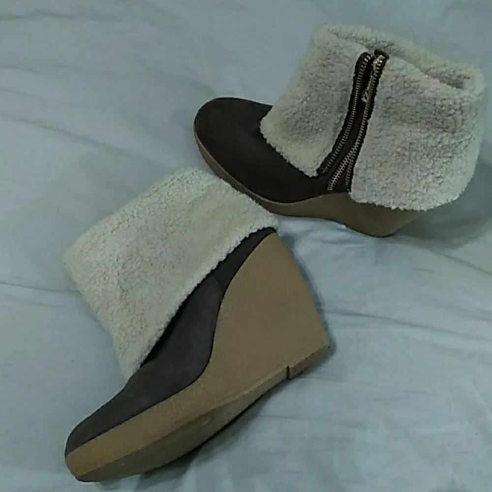Michael Kors Shearling Cuff Booties